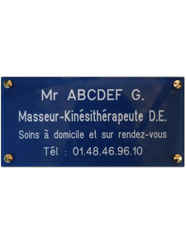 Plaque Kinésithérapeute