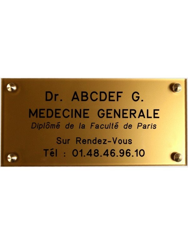 Plaque Médecin