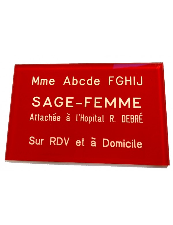 Plaque Sage Femme