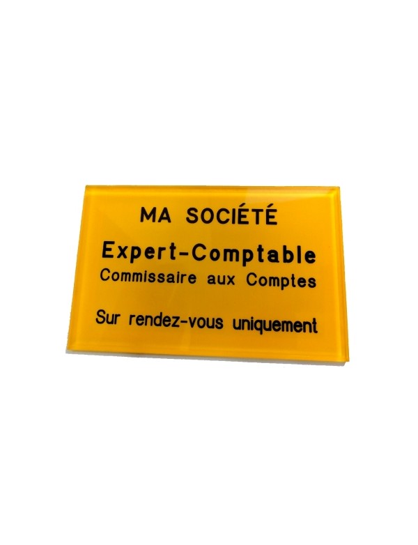 Plaque Société - Plaque Comptable