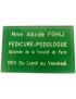 Plaque Pédicure-Podologue