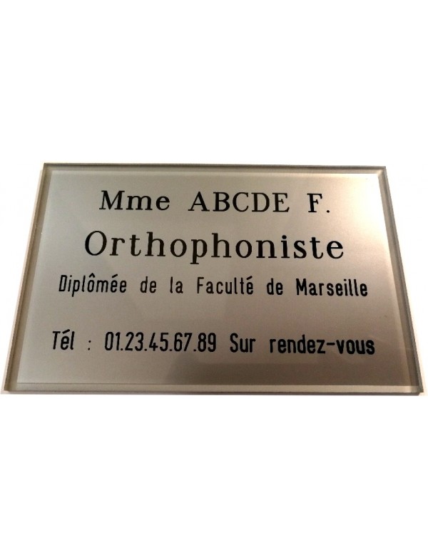 Plaque Orthophoniste