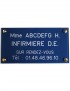 Plaque Infirmiere