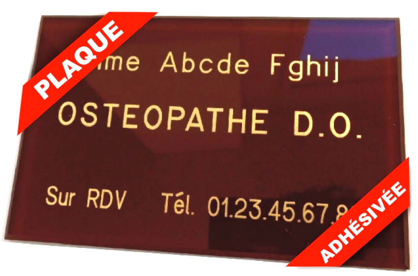 plaque professionnelle personnalisée