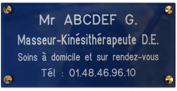 Plaque kiné